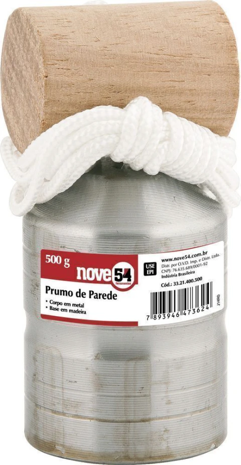 Prumo de parede 700g corpo metal Nove54