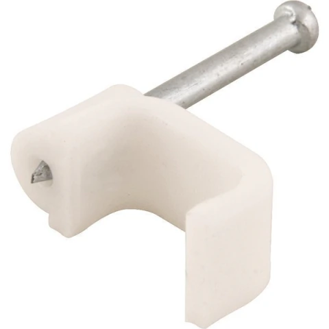 Grampo para fios 10mm² branco chato com 100 peças Vonder