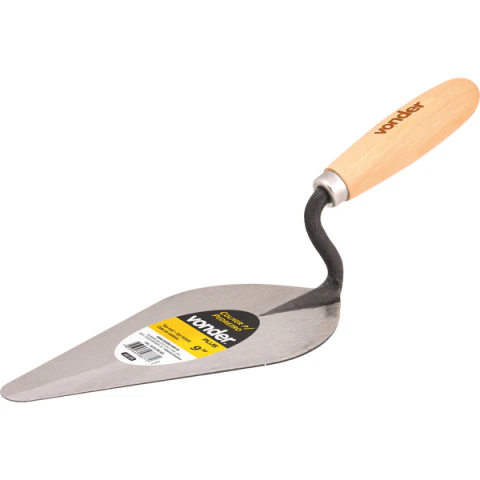 Colher para pedreiro 9" oval cabo de madeira - Vonder Plus