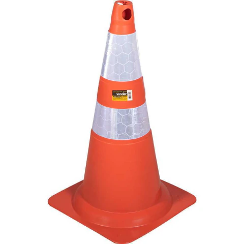 Cone 75Cm Laranja/Branco Refletivo Vonder