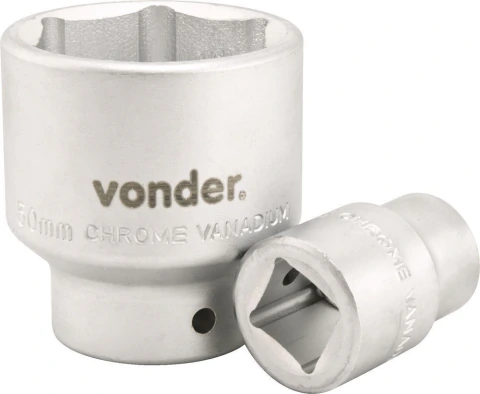 Soquete sextavado enc 3/4" 19mm curto vanádio Vonder