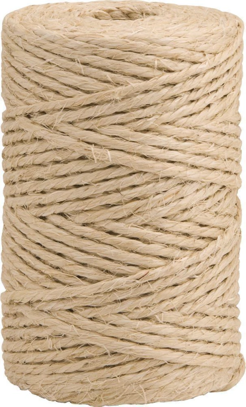 Fio Sisal 3,8mm 1,00kg 166m/kg F-500/3 Natural Vonder
