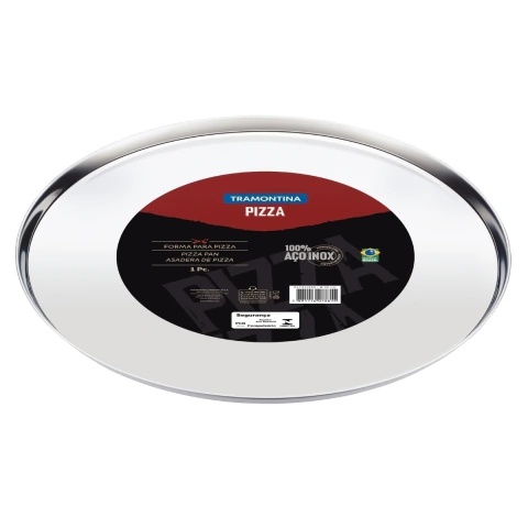 Forma Para Pizza Tramontina Em Aço Inox 35 Cm Assadeira Profissional Para Forno E Lava-Louças