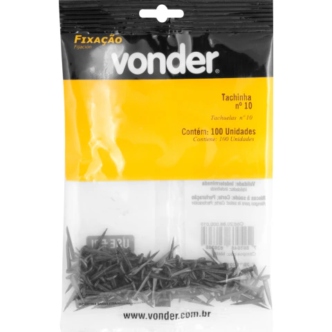 Tachinha Para Madeira N10 100 Peças Aço 17mm Nacional Vonder