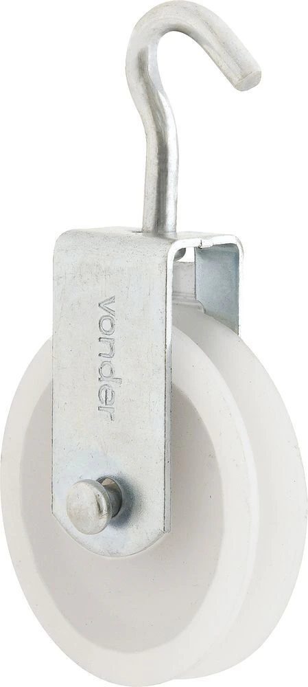 Roldana plástica 6cm com gancho 20kg Vonder