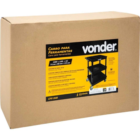 Carro Para Ferramentas com 3 Bandejas CFV040 Vonder