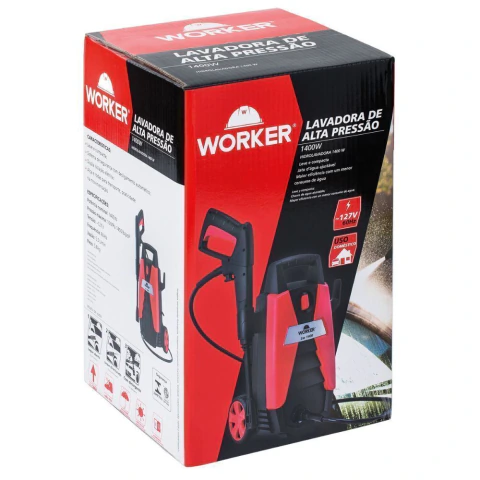 Lavadora Alta Pressão 1400W 1450Lbs 220V Worker LW1405 Compacta Portátil