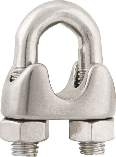 Clips para cabo de aço 1/4" leve inox Vonder