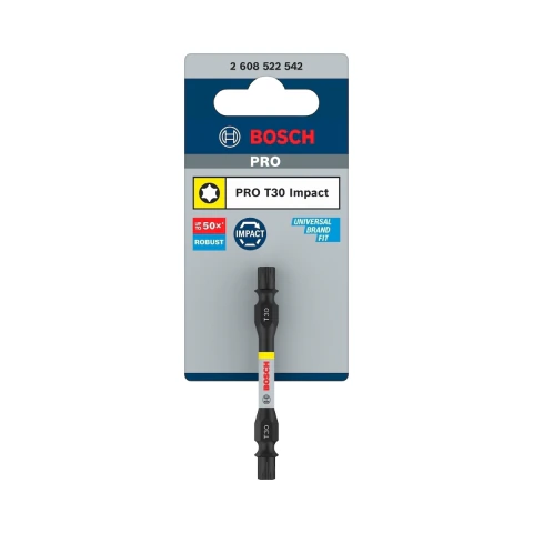 Bit Bosch Pro Torx Impact Duplo T30-T30 65mm 1Un