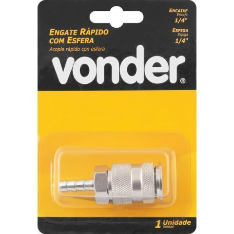 Engate Rapido Espigao 1/4" com 1 peça Vonder