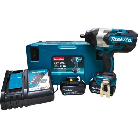 Chave de Impacto à Bateria 18V 1/2 1000Nm com Bateria Carregador Maleta Mak-Pac 3 DTW1002RTJ Makita