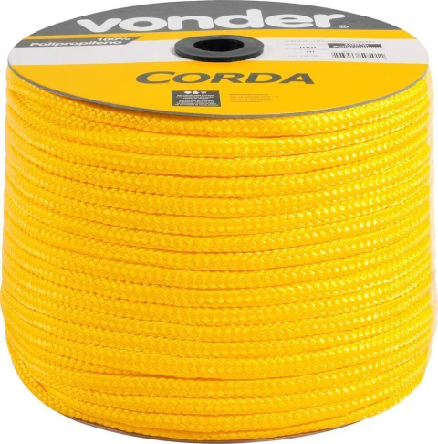 Corda Multifilamento 12mm 140m Amarela Carretel Vonder