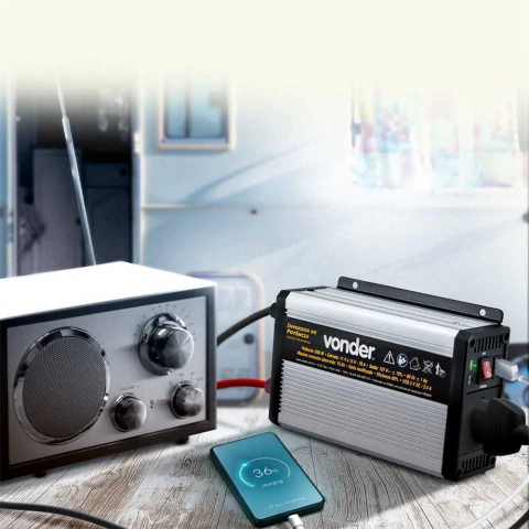 Inversor De Potencia 600W 12V Para 127V Vonder