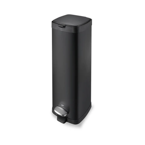 Lixeira com Pedal e Balde Brinox Frame 20L Aço Carbono Preto