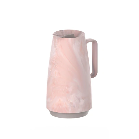Bule Térmico Tramontina Exata 500 Ml Plástico Marmorizado Rosa Com Ampola De Vidro E Corta Pingos