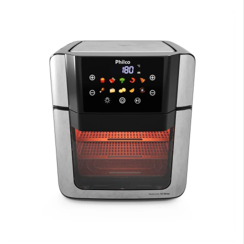 Fritadeira Air Fryer Oven Philco PAF15A 15L Painel Digital 220V