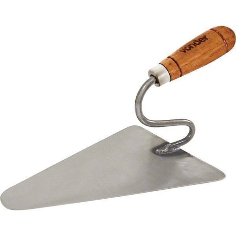 Colher para pedreiro 9" triangular cabo madeira Vonder