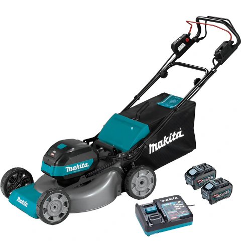 Carrinho Cortador de Grama 530Mm Sem Fio 40V Com 2 Baterias Carregador LM002GT201 220V Makita