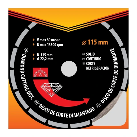 Disco De Corte Contínuo Diamantado 115 X 22,2 Mm Reforçado 7313955 Sparta
