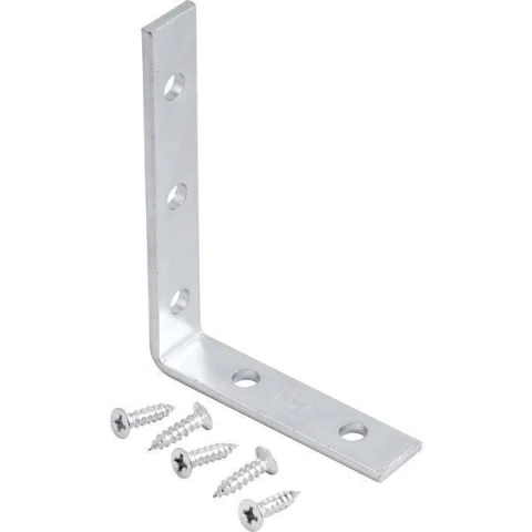 Cantoneira p/ cortina 05x07cm zincado cce0057 c/ 4 pç Vonder