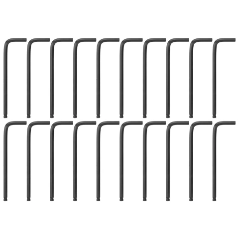 Chave Allen Longa Abaulada 7mm 20 Peças CrV 52HRC MTX Kit Profissional