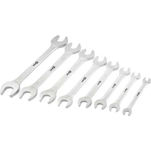 Jogo chave fixa 6-22mm aço carbono c/ 8 pç suporte plástico