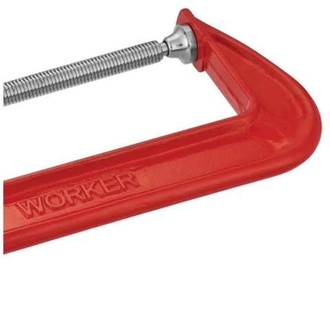 Grampo Tipo C 10'' Ferro Fundido Worker - Fixação Robusta e Eficiente