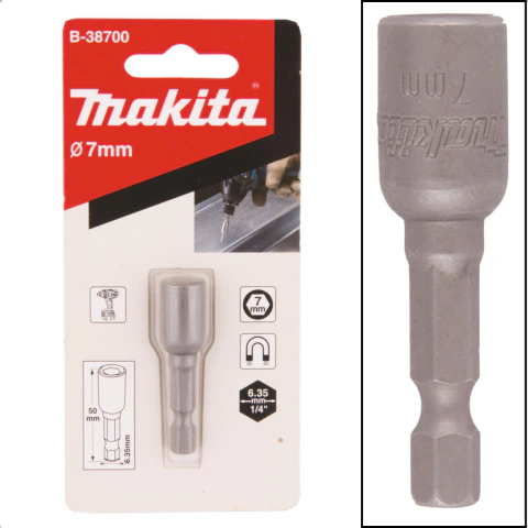 Soquete Magnético Canhão 7 x 50 mm 1/4" B-38700 Makita