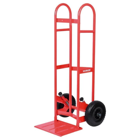 Carrinho Para Carga 250Kg Metálico Pneu Maciço Worker Transp Fácil