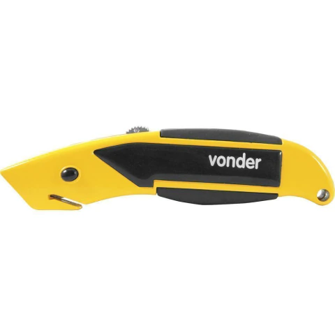 Estilete Trapezoidal 18mm Aluminío Botão Trava 5L Vonder