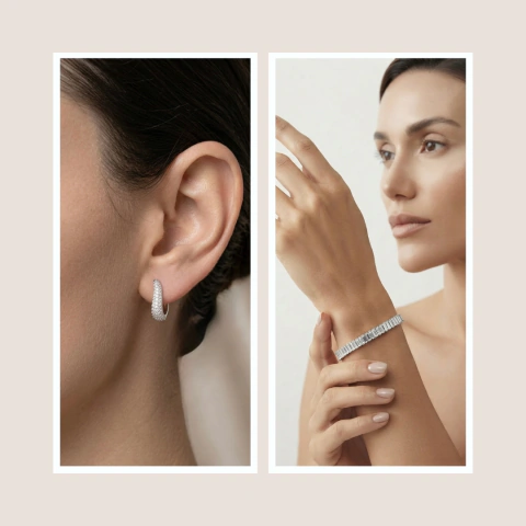 Combo Elegância (Brinco Olívia + Pulseira Eloá)