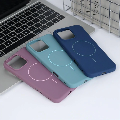 FUNDA PARA IPHONE 17 PRO MAX MAGSAFE SILICONA VIOLETA