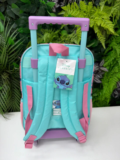 Mochila Rodinha Stitch e Angel