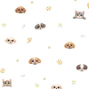 Papel de Parede Infantil Pets Faces Infantil Cachorro e Gato Personalizado Sob Medida - comprar online