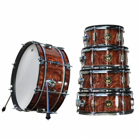 KIT #4 ROYALTY - SOMENTE TAMBORES / SHELLPACK (MADEIRA NATURAL)
