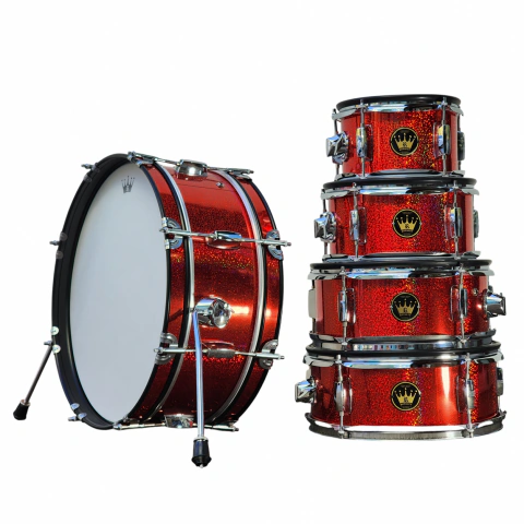 KIT #4 ROYALTY - SOMENTE TAMBORES / SHELLPACK (VERMELHO SPARKLE)