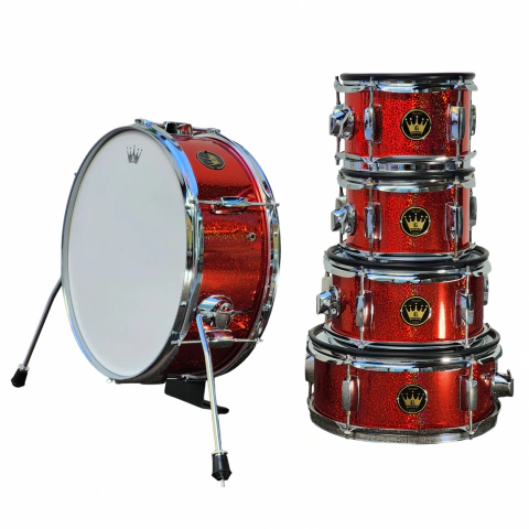 KIT #1 ROYALTY - SOMENTE TAMBORES / SHELLPACK (VERMELHO SPARKLE)