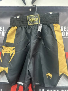 Short de Boxeo Venum Logo Performance Silver – Negro/Plata - tienda online