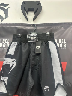 Short de Boxeo Venum Logo Performance Silver – Negro/Plata en internet