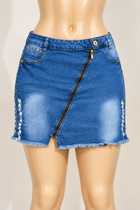 Saia Jeans Look da Gata