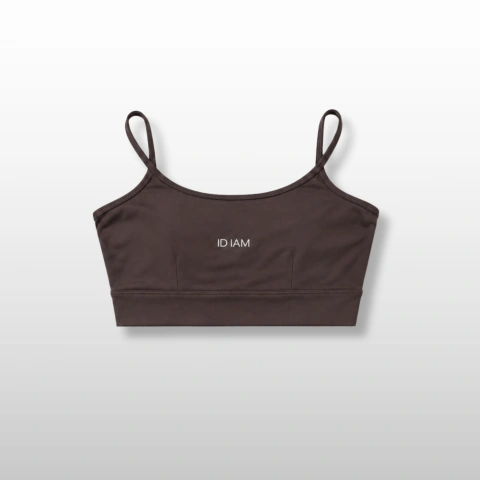 Top FLOW Costas Abertas Design Minimalista Marrom