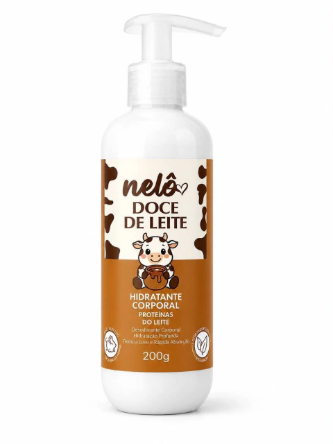 Hidratante corporal proteínas do leite Doce de Leite Nelô 200g