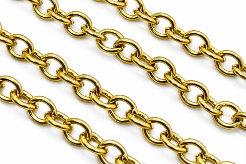Cadena Metálica Dorado 0,6x0,6cm
