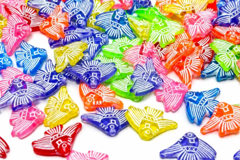 Pez multicolor/blanco pasante