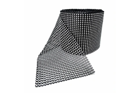 Falso Strass Negro/Plateado