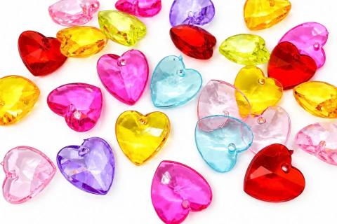 Caireles Plástico - Corazón Multicolor