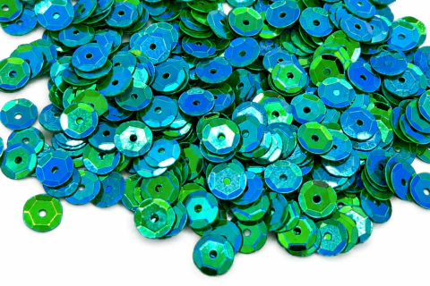 Lentejuelas N6 - Verde/Azul Tornasolado