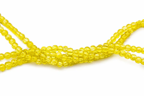 Perla de Vidrio Traslúcido - Amarillo