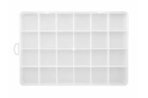 Caja Rectangular 24 divisiones transparente