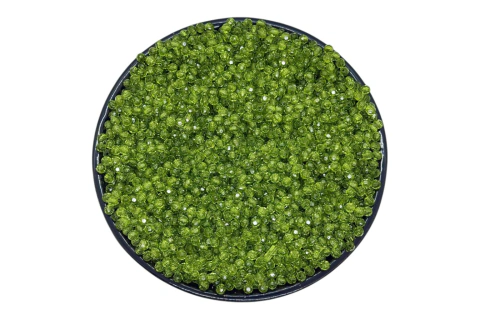 Perlas Facetadas N8 Verde Oliva